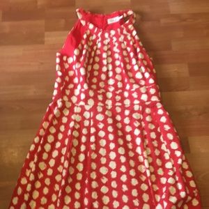 Red polka dot dress